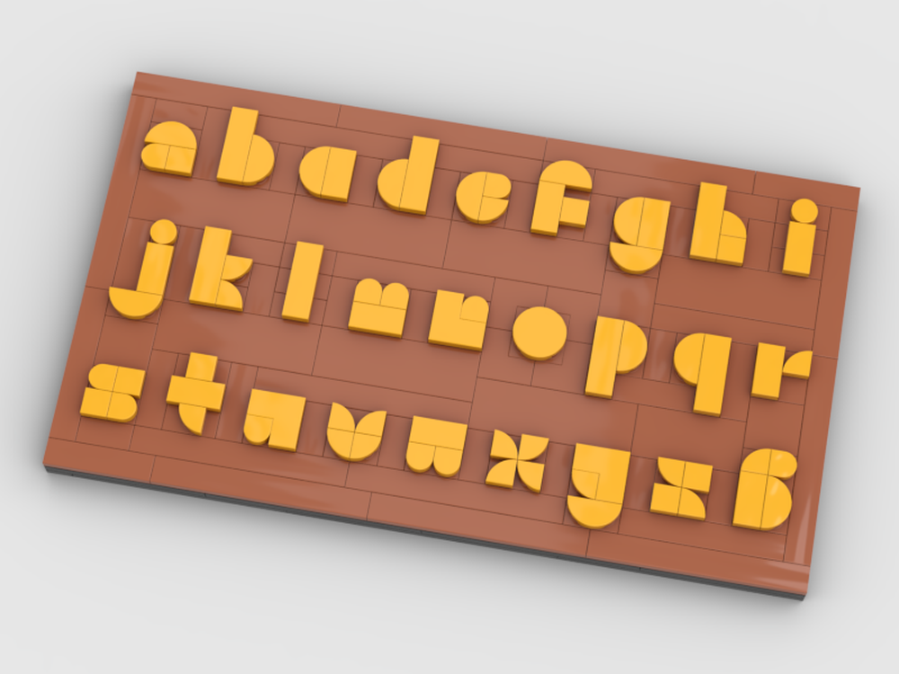 Lego ABC lowercase letters - 2x4 Studs