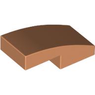Lego Brick Curved 2 x 1 No Studs [1/2 Bow] / Nougat