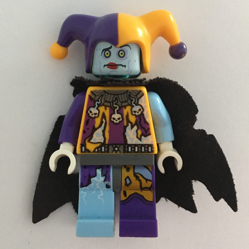 Lego Jestro in Bright Light Orange and Dark Purple Outfit with Tattered Cape