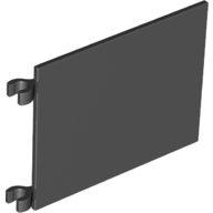 Lego Flag 6 x 4 with U-Clips / Black