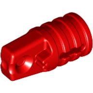 Lego Hinge Cylinder 1 x 2 Locking with 1 Finger and Axle Hole On Ends / Red