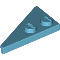 Lego Wedge Plate 2 x 4 27° Right / Medium Azure