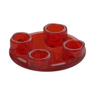 Lego Plate Round 2 x 2 with Rounded Bottom [Boat Stud] / Trans-Red