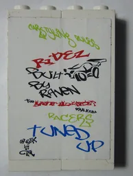 Stickered Assembly 4 x 1 x 5 with 'RIDEZ' Graffiti Pattern (Sticker) - Set 8681