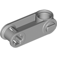 Lego Technic Axle and Pin Connector Perpendicular 3L with Pin Hole / Light Bluish Gray