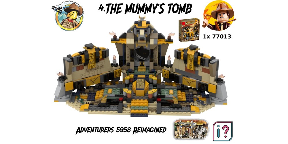 Lego Adventurers Chapter 4.The Mummys Tomb, Alternative Build For 1x 77013