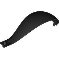 Lego Panel 4 x 4 x 13 Curved Tapered with Clip at Each End / Black