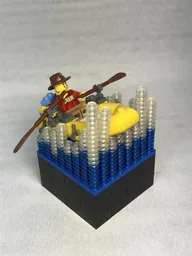 White water rafting statue
