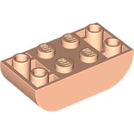 Lego Brick Curved Inverted 2 x 4 Double / Light Nougat