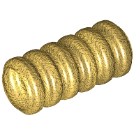 Lego Hose, Ribbed 7mm D. 2L / 1.6cm / Pearl Gold