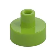 Tile Special Round 1 x 1 with Hollow Bar / Lime