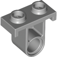Lego Technic Pin Connector Plate with One Hole (Single on Bottom) / Light Bluish Gray