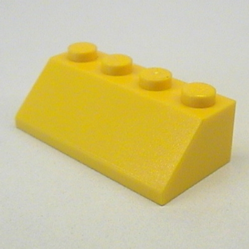 Lego Brick Sloped 45° 2 x 4 Smooth / Yellow