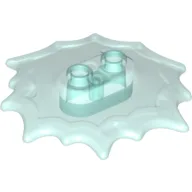 Plate Special, Wave / Power Burst / Flame, with Two Studs / Trans-Light Blue