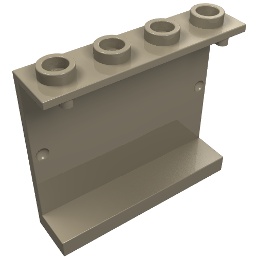 Lego Panel 1 x 4 x 3 [Hollow Studs] / Dark Tan