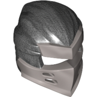 Lego Wrap with Armor Mask Flat Silver Pattern / Pearl Titanium