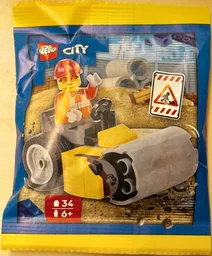 Construction Worker with Roller