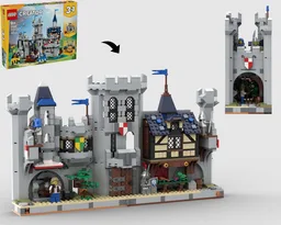 Medieval Town Book Nook - Alternate Build of 31168 Medieval Horse Knight Castle