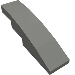 Brick Curved 4 x 1 No Studs [Stud Holder with Symmetric Ridges] / Dark Bluish Gray