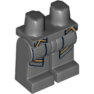 Lego Hips and Dark Bluish Gray Legs with Long Angled Coattails Print (Loki) / Dark Bluish Gray