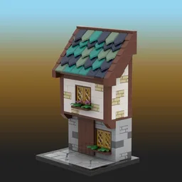 Medieval street diorama