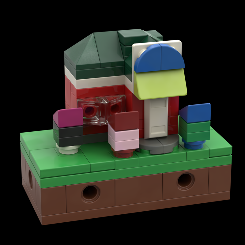 Lego Mini Animal Crossing Tile Able Sisters Shop Summer