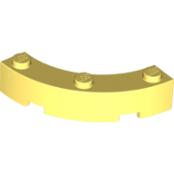 Lego Brick Round Corner 4 x 4 Macaroni Wide with 3 Studs / Bright Light Yellow