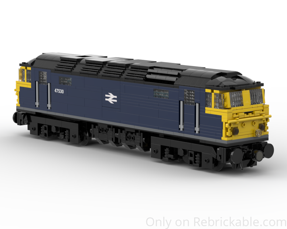 Lego Class 47 BR Blue Livery | 8 stud Width | Power Functions