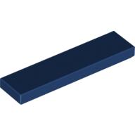 Lego Tile 1 x 4 with Groove / Dark Blue