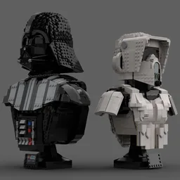 Lego Bust Collection (Dark Lord (Empire Edition), Scout Trooper) Phase 2