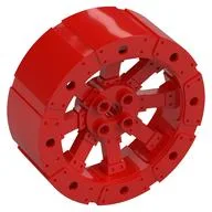 Wheel Wagon Viking with 12 Holes [7 Studs Diameter] / Red