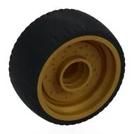 Wheel Rim 24 x 12 with Black Tyre / Pearl Gold