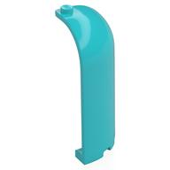 Lego Panel 3 x 3 x 6 Corner Convex with Curved Top / Medium Azure