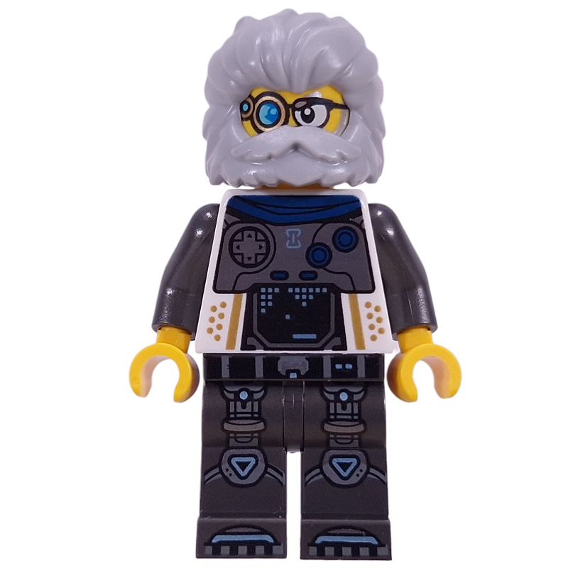 Lego Mr. Oz, White Torso, Pearl Titanium Legs