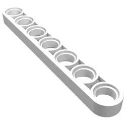 Technic Beam 1 x 7 Thin / White