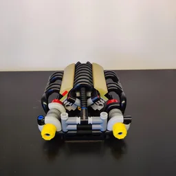 V8 twin turbo engine with intercooler