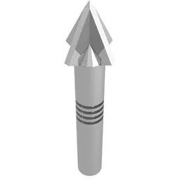 Weapon Harpoon [4 Grooves on Shaft] / Chrome Silver