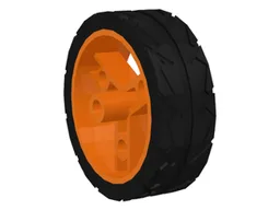 Wheel 41mm Znap Thin Tread with Black Tire 41mm Directional Tread (32247 / bb0180) / Orange
