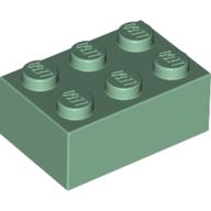 Lego Brick 2 x 3 / Sand Green