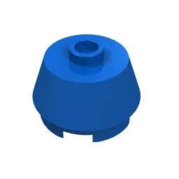 Brick Round 2 x 2 Truncated Cone / Blue