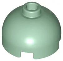 Brick, Round 2 x 2 Dome Top / Sand Green