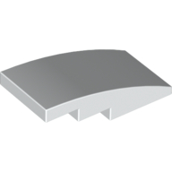 Lego Brick Curved 4 x 2 No Studs / White