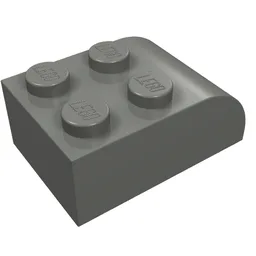 Brick Curved 2 x 3 / Dark Bluish Gray