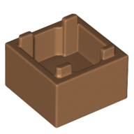 Lego Container Box 2 x 2 x 1 Reinforced Bottom / Medium Nougat