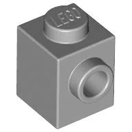 Brick Special 1 x 1 with Stud on 1 Side / Light Bluish Gray