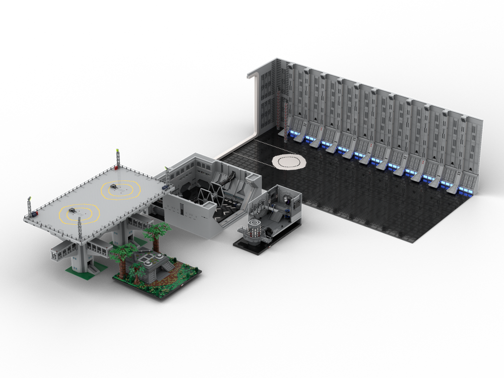 Lego SW Imperial facilities BUNDLE SW Landing Platform on Endor ,Imperial Hangar , Emperor throne room, Imperial bunker of shield generator ,Emperor's Palpatine Arrival at Death Star II