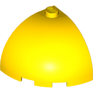 Lego Brick Round Corner 3 x 3 x 2 Dome Top / Yellow