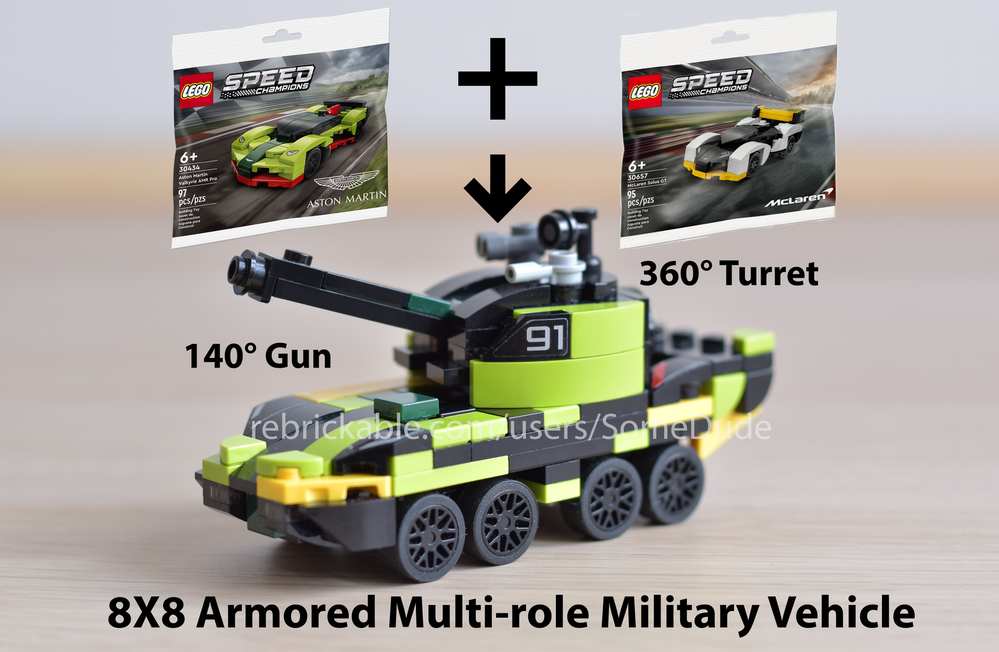 Lego 8X8 Armored Multi-role Military Vehicle (30434 + 30657)