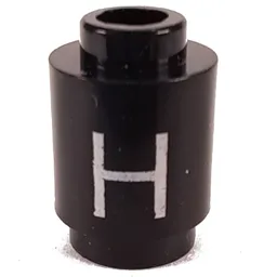 Brick Round 1 x 1 with Letter 'H' Print