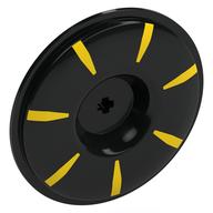 Lego Wheel Cover for Wheel 34 x 56 with Yellow Stripes print